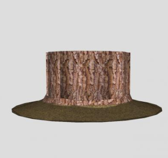 年轮树木树桩SU模型下载_sketchup草图大师SKP模型