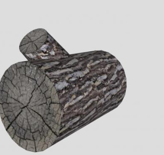 枯裂的树桩SU模型下载_sketchup草图大师SKP模型