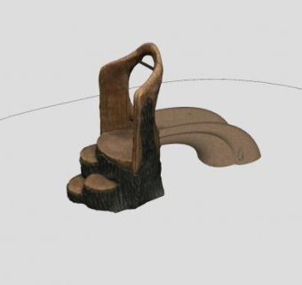 橡树滑梯SU模型下载_sketchup草图大师SKP模型