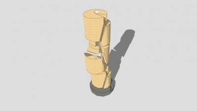 DIY胶合板台灯SU模型下载_sketchup草图大师SKP模型