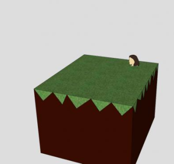 立方体绿地草地SU模型下载_sketchup草图大师SKP模型