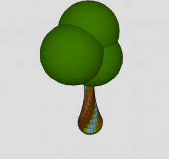 绿叶乔木植物SU模型下载_sketchup草图大师SKP模型