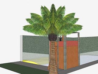 动物园<em>棕榈树</em>SU模型下载_sketchup草图大师SKP模型