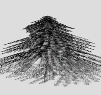 冬天覆雪圣诞树SU模型下载_sketchup草图大师SKP模型