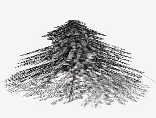 冬天覆雪<em>圣诞</em>树SU模型下载_sketchup草图大师SKP模型