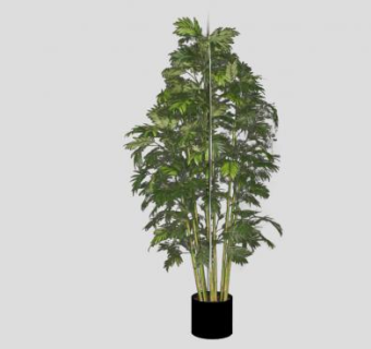 人造竹棕榈树SU模型下载_sketchup草图大师SKP模型