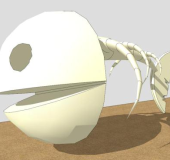 鱼骨头摆设SU模型下载_sketchup草图大师SKP模型