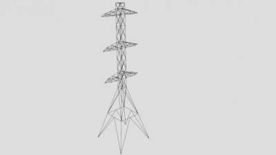 高压输电塔SU模型下载_sketchup草图大师SKP模型