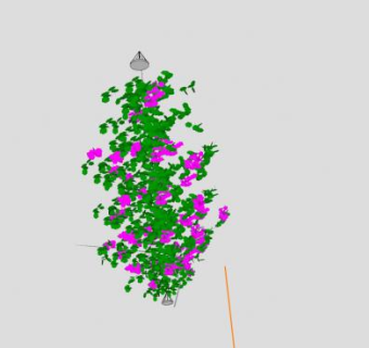 悬挂架紫藤植物SU模型下载_sketchup草图大师SKP模型