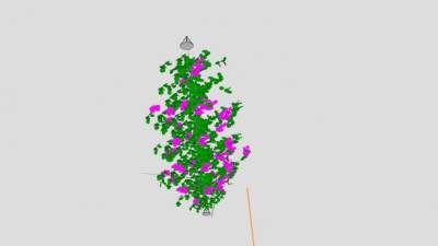 悬挂架紫藤植物SU模型下载_sketchup草图大师SKP模型