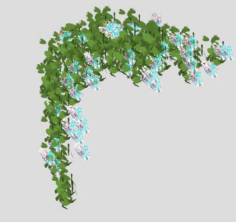带花的藤蔓SU模型下载_sketchup草图大师SKP模型
