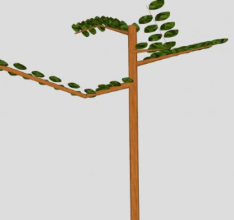 树形木质指标树U模型下载_sketchup草图大师SKP模型