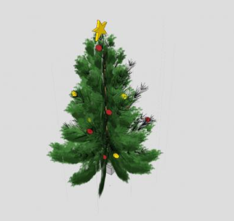 圣诞节装饰圣诞树SU模型下载_sketchup草图大师SKP模型