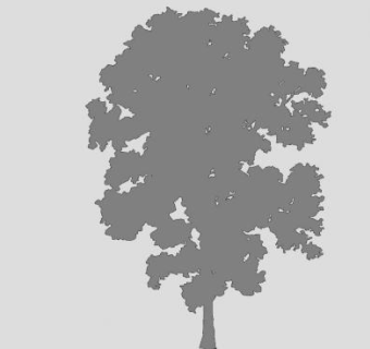 树木剪影SU模型下载_sketchup草图大师SKP模型