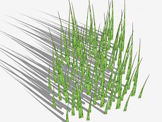 景观草地植物SU模型下载_sketchup草图大师SKP模型