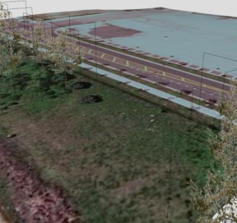 沃基根绿带道路公园植被SU模型下载_sketchup草图大师SKP模型