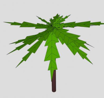 简易槟榔科棕榈树SU模型下载_sketchup草图大师SKP模型