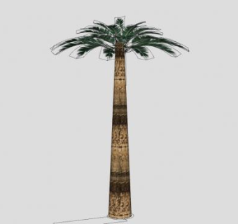 热带常绿乔木椰子树SU模型下载_sketchup草图大师SKP模型