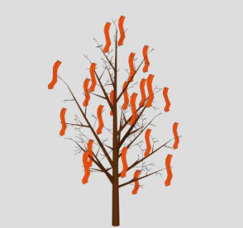 培根树SU模型下载_sketchup草图大师SKP模型