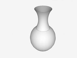 白色<em>中式花瓶</em>SU模型下载_sketchup草图大师SKP模型