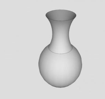 白色中式花瓶SU模型下载_sketchup草图大师SKP模型
