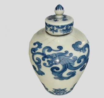 中式陶瓷瓶SU模型下载_sketchup草图大师SKP模型