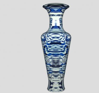 中国瓷器花瓶SU模型下载_sketchup草图大师SKP模型