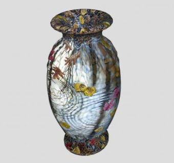 水中落叶花瓶SU模型下载_sketchup草图大师SKP模型