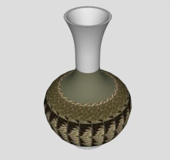 装饰性花瓶SU模型下载_sketchup草图大师SKP模型