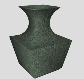 中式方形颈瓶SU模型下载_sketchup草图大师SKP模型