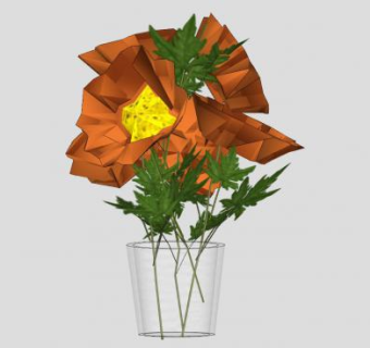 玻璃花瓶观花花卉SU模型下载_sketchup草图大师SKP模型