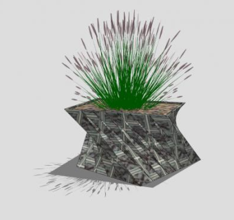 室外现代盆栽SU模型下载_sketchup草图大师SKP模型