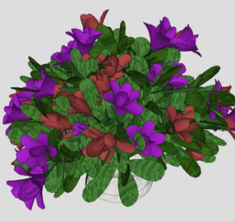 家居装饰花卉盆栽SU模型下载_sketchup草图大师SKP模型