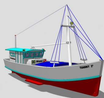 现代捕鱼船的SU模型_su模型下载 草图大师模型_SKP模型