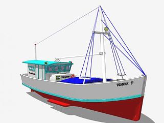 现代捕鱼<em>船</em>的SU模型_su模型下载 草图大师模型_SKP模型