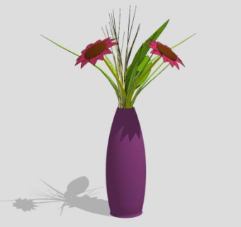 人工植物花卉花瓶SU模型下载_sketchup草图大师SKP模型