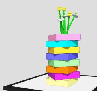 几何形状花瓶SU模型下载_sketchup草图大师SKP模型