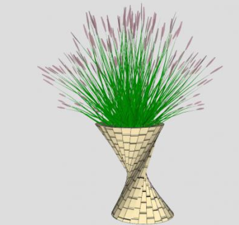 现代创意盆栽SU模型下载_sketchup草图大师SKP模型