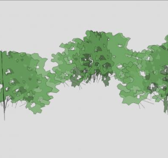 简易灌木丛SU模型下载_sketchup草图大师SKP模型
