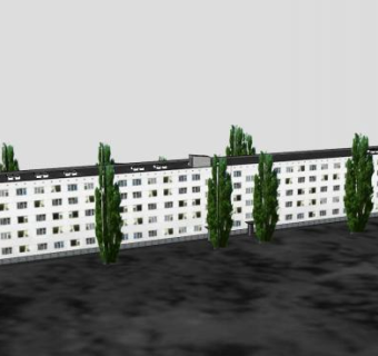 技术学校宿舍SU模型下载_sketchup草图大师SKP模型