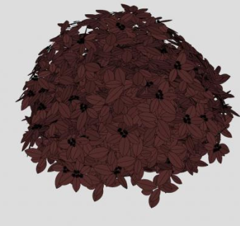 紫色花灌木SU模型下载_sketchup草图大师SKP模型