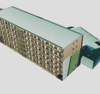 大楼宿舍建筑SU模型下载_sketchup草图大师SKP模型