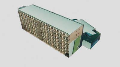 大楼宿舍建筑SU模型下载_sketchup草图大师SKP模型