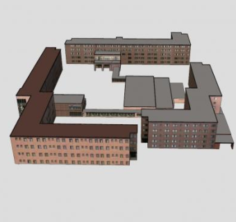 法国戴维斯建筑SU模型下载_sketchup草图大师SKP模型