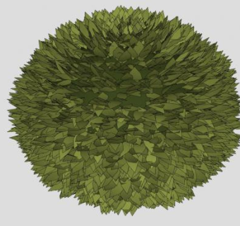 圆形绿叶灌木植物SU模型下载_sketchup草图大师SKP模型