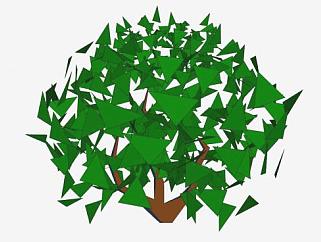 几何体灌木植物SU模型下载_sketchup草图大师SKP模型