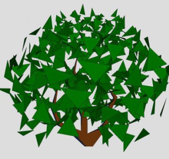 几何体灌木植物SU模型下载_sketchup草图大师SKP模型