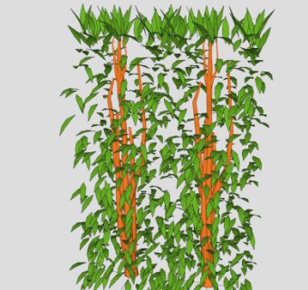 灌木篱笆护栏SU模型下载_sketchup草图大师SKP模型