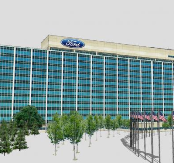 福特汽车公司全球总部SU模型下载_sketchup草图大师SKP模型