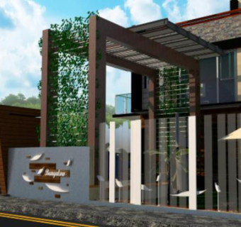 现代平房景观电梯SU模型下载_sketchup草图大师SKP模型